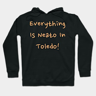 Everything  Is Neato In  Toledo! Beige Kid Hoodie